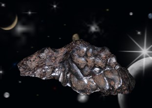 Single piece from the meteorite shower of Sikhote-Alin