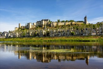 The river Vienne and the Royal Fortress of Chinon
