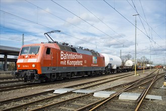 Freight train of Deutsche Bahn and Schienen
