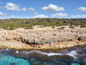 Rocky coast at Cap de ses Salines