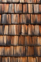 House facade of wood shingles