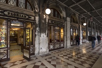 Historic Cafe Florian in the arcades of the old Prokuratie
