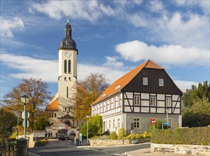 Village square and St. Jakobus church