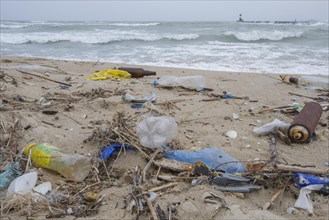 Massive plastic pollution of the coastal area