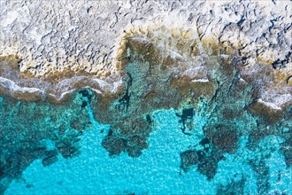 Rocky coast from above