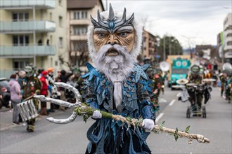 Sujet Atlantica of the Guggenmusik Rotseemoeven Littau at the carnival procession of the Maettli Guild in Littau