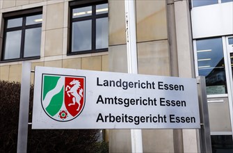 Sign at the District Court of Essen