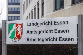 Sign at the District Court of Essen