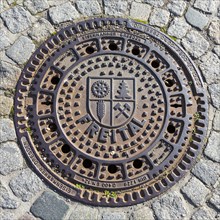 Manhole cover with coat of arms of Freital