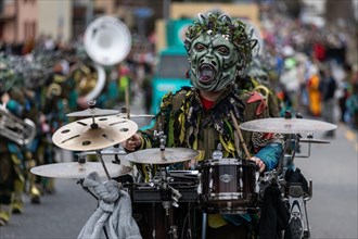 Sujet Atlantica of the Guggenmusik Rotseemoeven Littau at the carnival procession of the Maettli Guild in Littau