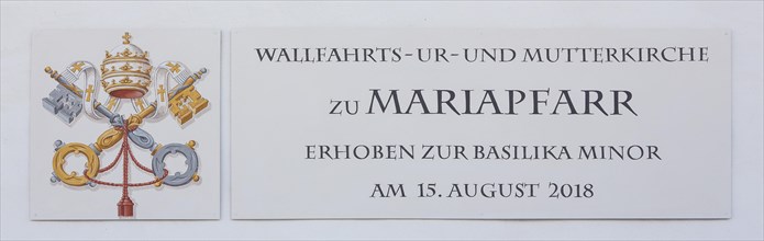 Information board at the pilgrimage church Mariapfarr