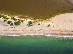 Aerial view of Macaneta Beach