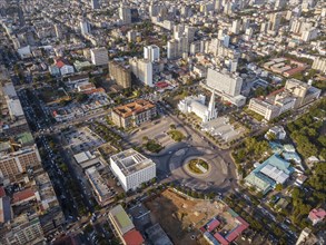 Aerial view of Independance Square in Maputo