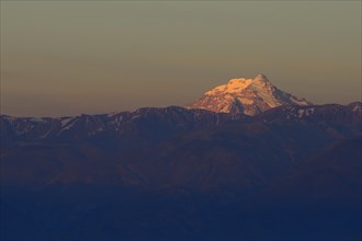 Morning light on the summit of Aconcagua