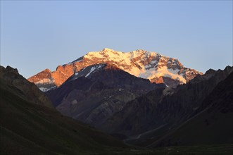 Summit of Cerro Aconcagua at sunrise