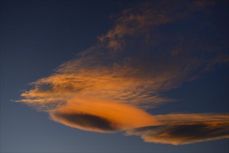 Clouds in the evening light near Uspallata