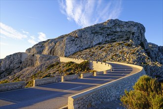 Mountain road at Cap Formentor in the morning light