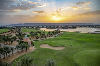 Golf course of the holiday town El Gouna