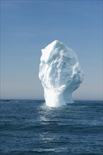 Floating mushroom shaped iceberg