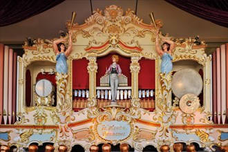 Old Fritz Wrede carousel organ with conductor as figure