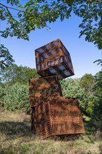Installation Five Cubes by the artist Karl Menzen