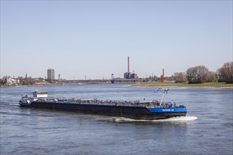 Tanker ship on the Rhine