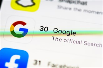 Google Search App in the Apple App Store