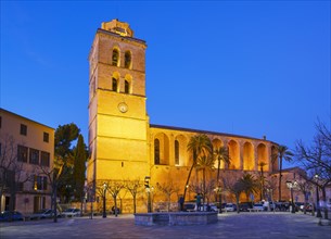 Parish church of Sant Joan at dusk