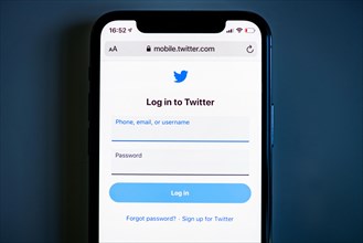 IPhone 11 with Twitter website