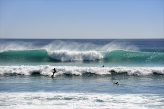 Surfers at Jimbaran Beach