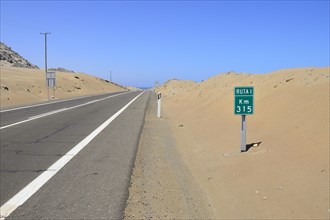 Sign with kilometre indication