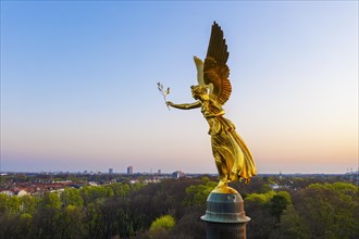 Golden Angel of Peace in the morning light
