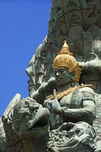 Vishnu rides on Garuda