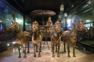 Terracotta horse-drawn carriage