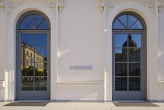 Main entrance of the Siemens headquarters in Palais Ludwig Ferdinand