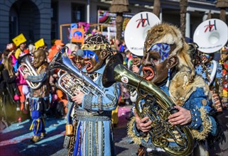 Masked Guggenmusiker, brass band