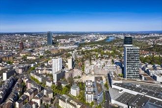 Aerial view, Frankfurt skyline