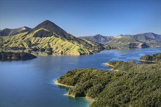 View over the Marlborough Sounds, Marlborough