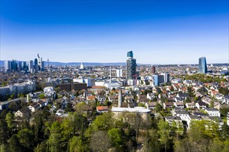 Aerial view, Frankfurt skyline