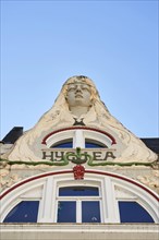 Art Nouveau gable in the Confirmation Street in Koblenz, Hygiea