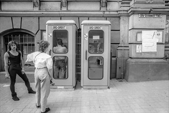 Days in front of the monetary union, telephone booths with direct connection to the FRG