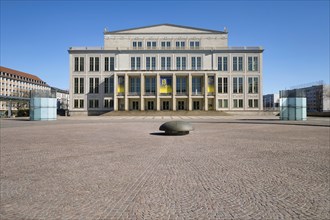 Leipzig Opera, empty Augustusplatz