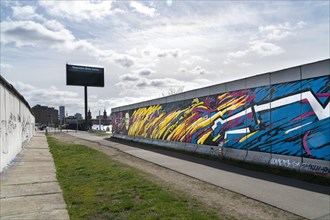 Human void at the East Side Gallery in Berlin Friedrichshain,