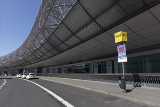 Empty taxi stand at Duesseldorf Airport during the Corona Pandemic, North Rhine-Westphalia