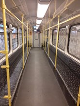 Deserted U-Bahn carriage, during the lock-down due to the Coronavirus pandemic