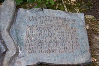 Commemorative plaque to the failed assassination attempt of July 20