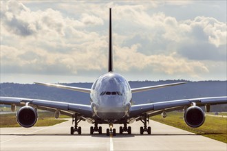 Lufthansa Airbus A 380 on the runway