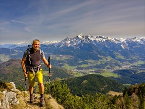 Mountaineer climbing the Rauhen Kopf