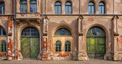 Decayed building of the ducal stables at Altenburg Castle