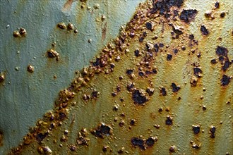 Rust on oil tank